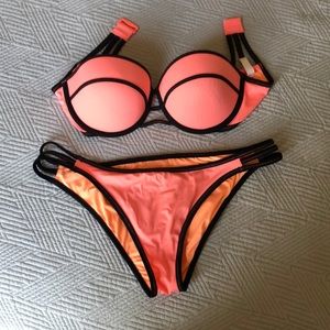 Victoria secret bathing suit top 36C/large bottoms